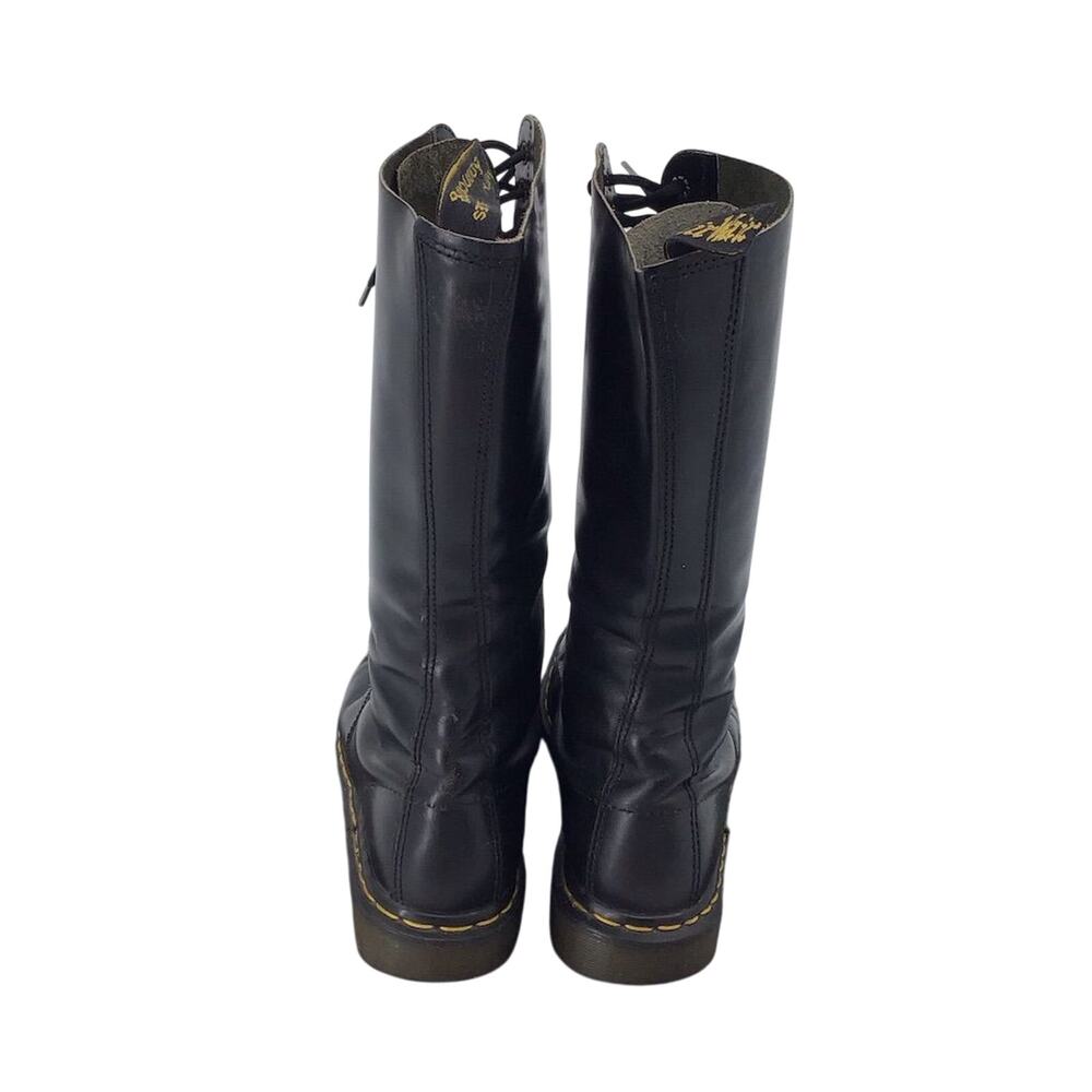 Dr. Martens 20-Eye Boots Womens Sz US 10 Black Leather Combat England Vintage - Picture 4 of 9